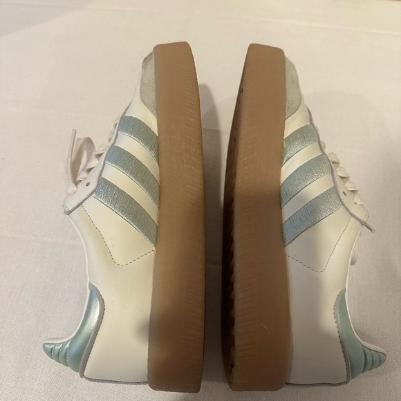 Adidas Samba‎ Women Cream Mint Green Gum Sole Sneakers Shoes Size 7 - Picture 6 of 9